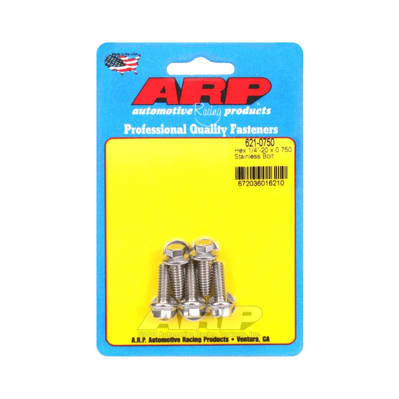 Șuruburi și piulițe universale ARP 1/4-20 – Șuruburi hexagonale din oțel inoxidabil x5 - ARP-621-0750 - 621-0750 - 3666618191843